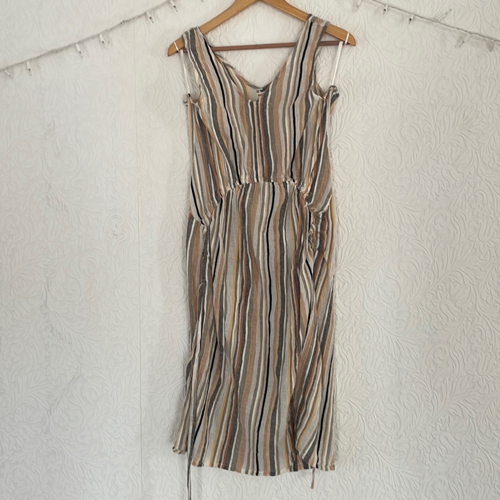 Multi colored world market draw string dress